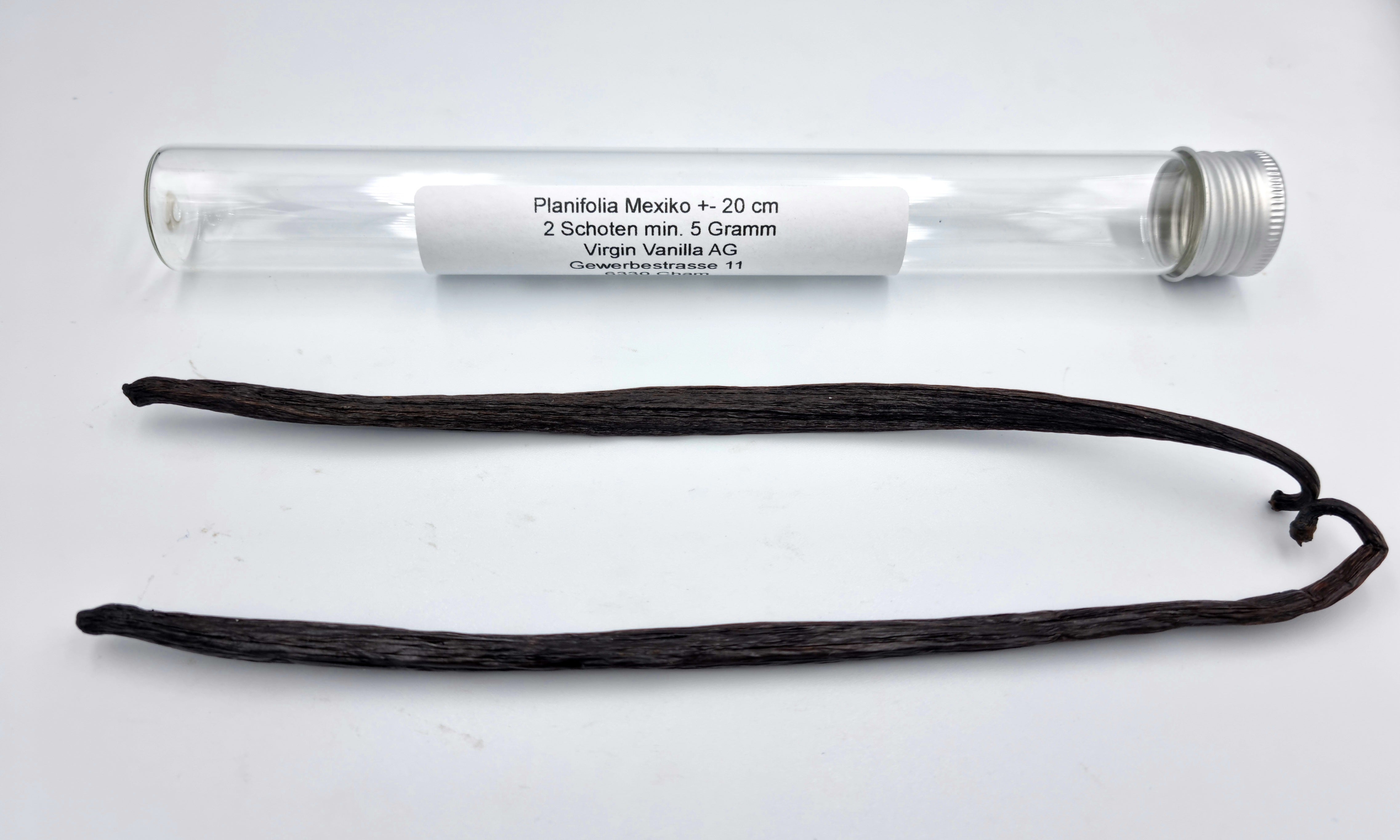 Vanille noire Planifolia 2 gousses en tube en verre | VANIGWA