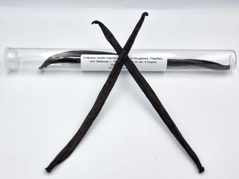 Exclusive vanilla hybrids from Papua New Guinea - Planifolia and Tahitensis +- 16cm 2 pods, each min. 4 grams